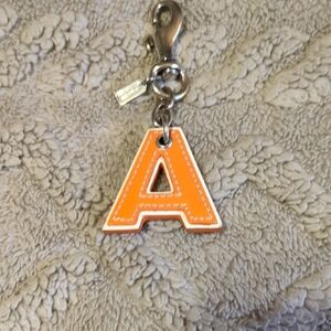 Orange Letter A Keychain